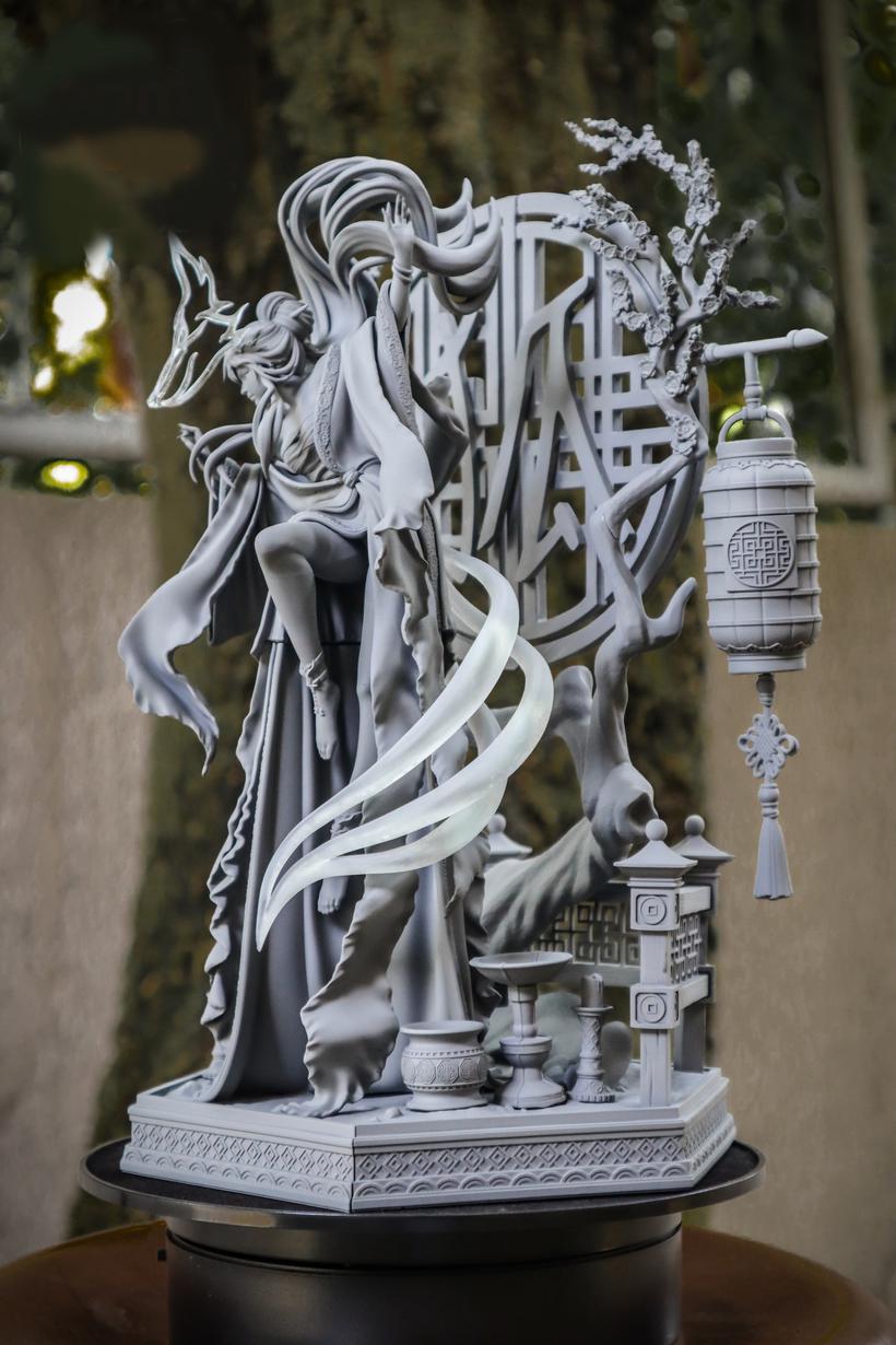 冬梅 中國(guó)古風(fēng)舞娘3D打印模型