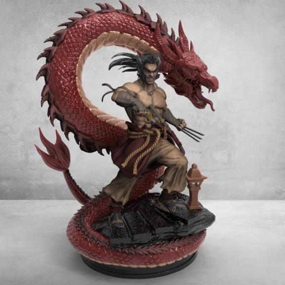 金剛狼與中國龍3D打印模型