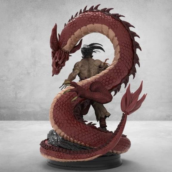 金剛狼與中國龍3D打印模型