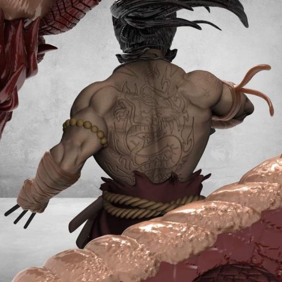 金剛狼與中國龍3D打印模型