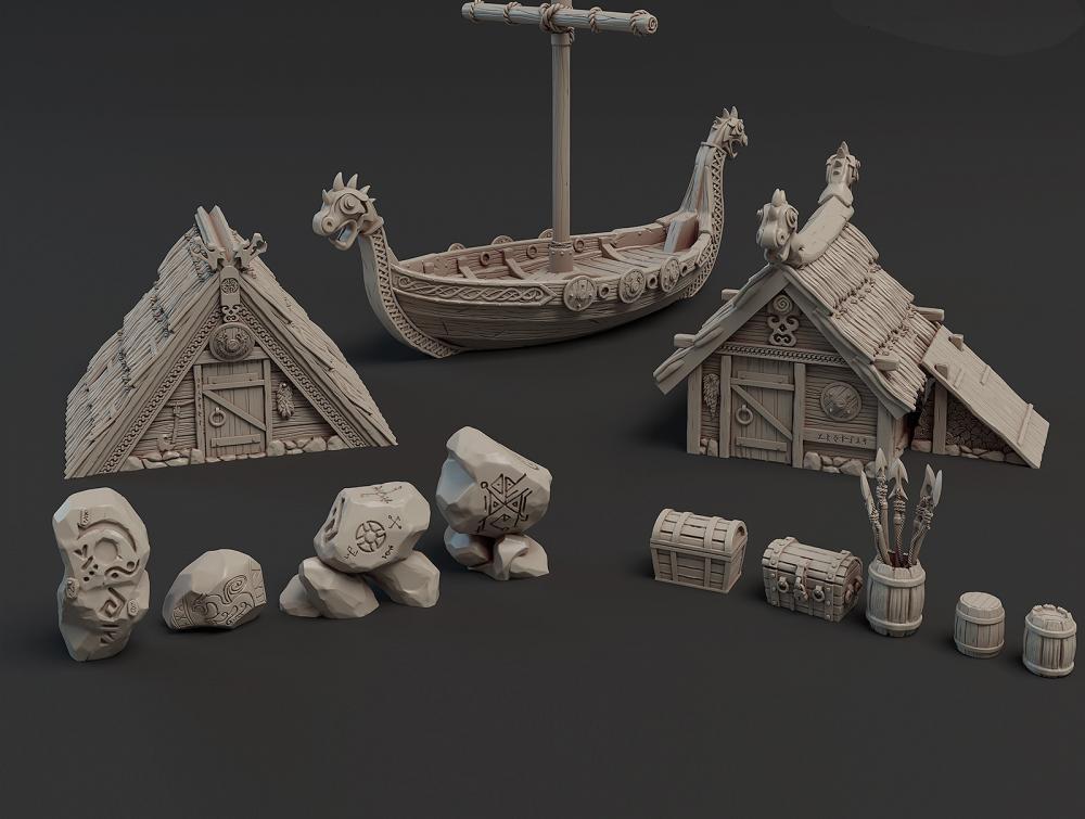 野蠻人戰(zhàn)棋合集3D打印模型