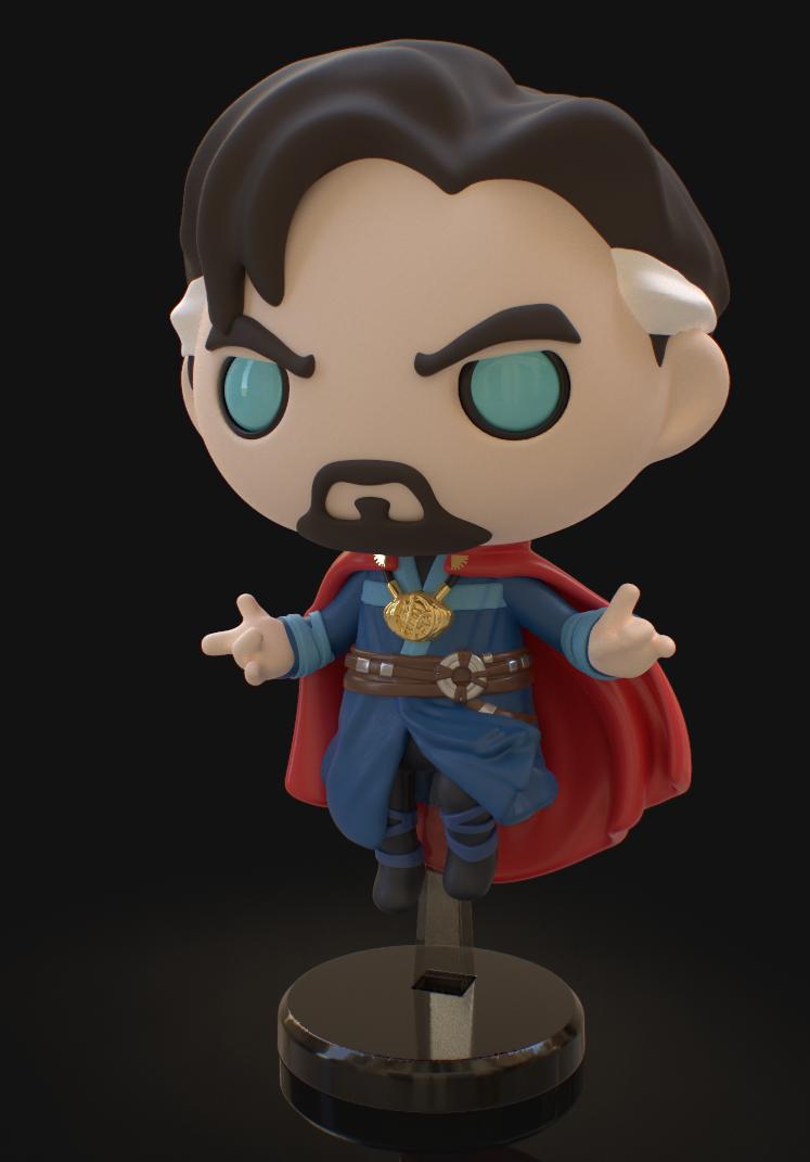 奇異博士Q版 史蒂芬·斯特蘭奇3D打印模型