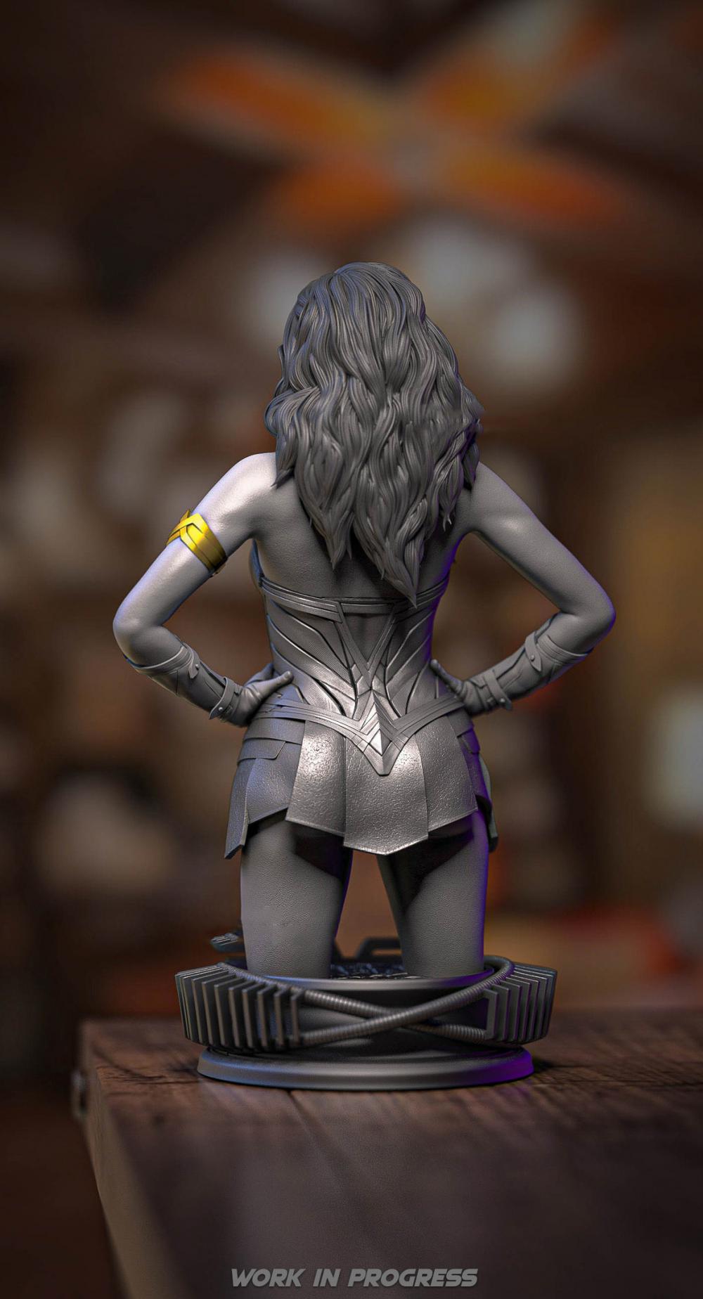 神奇女俠半身像3D打印模型