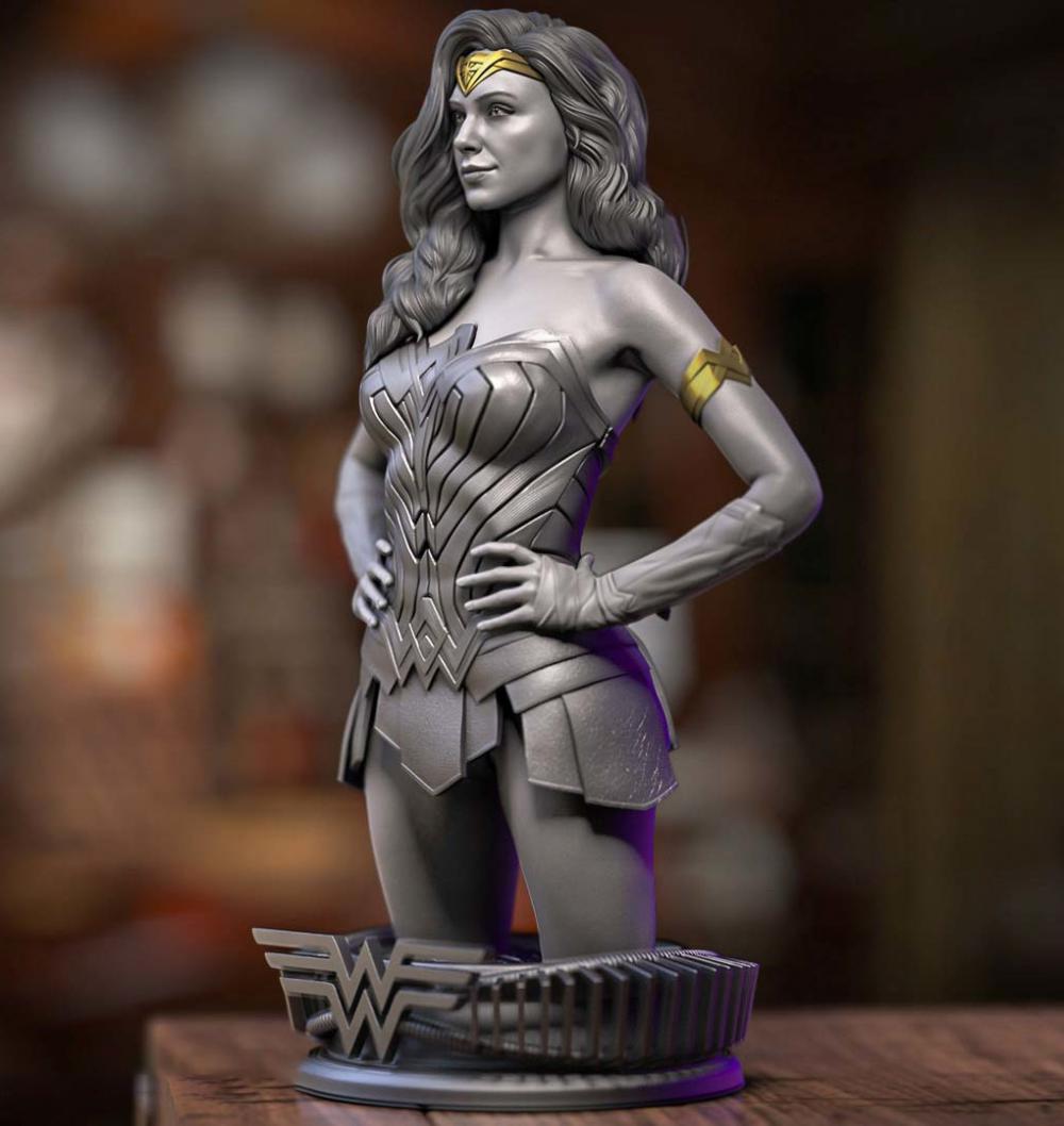 神奇女俠半身像3D打印模型