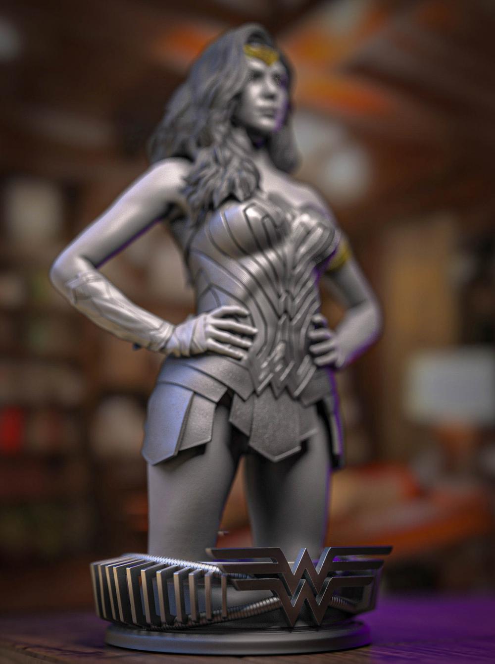 神奇女俠半身像3D打印模型