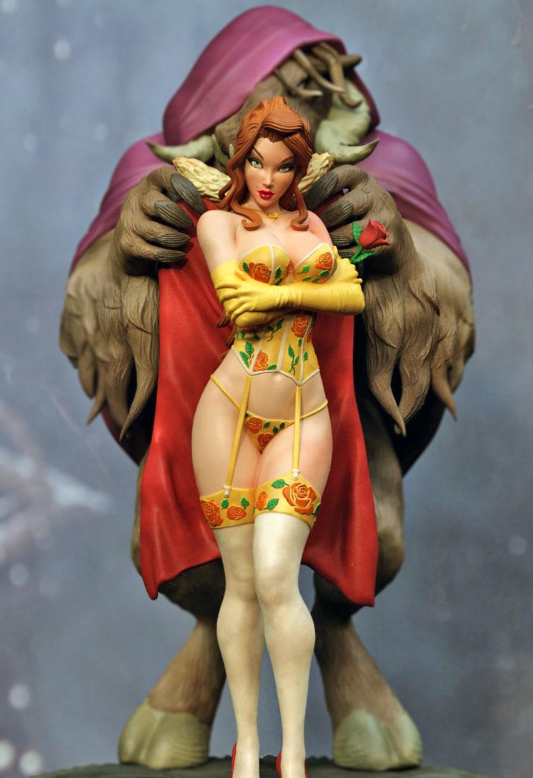 美女與野獸  貝爾公主3D打印模型