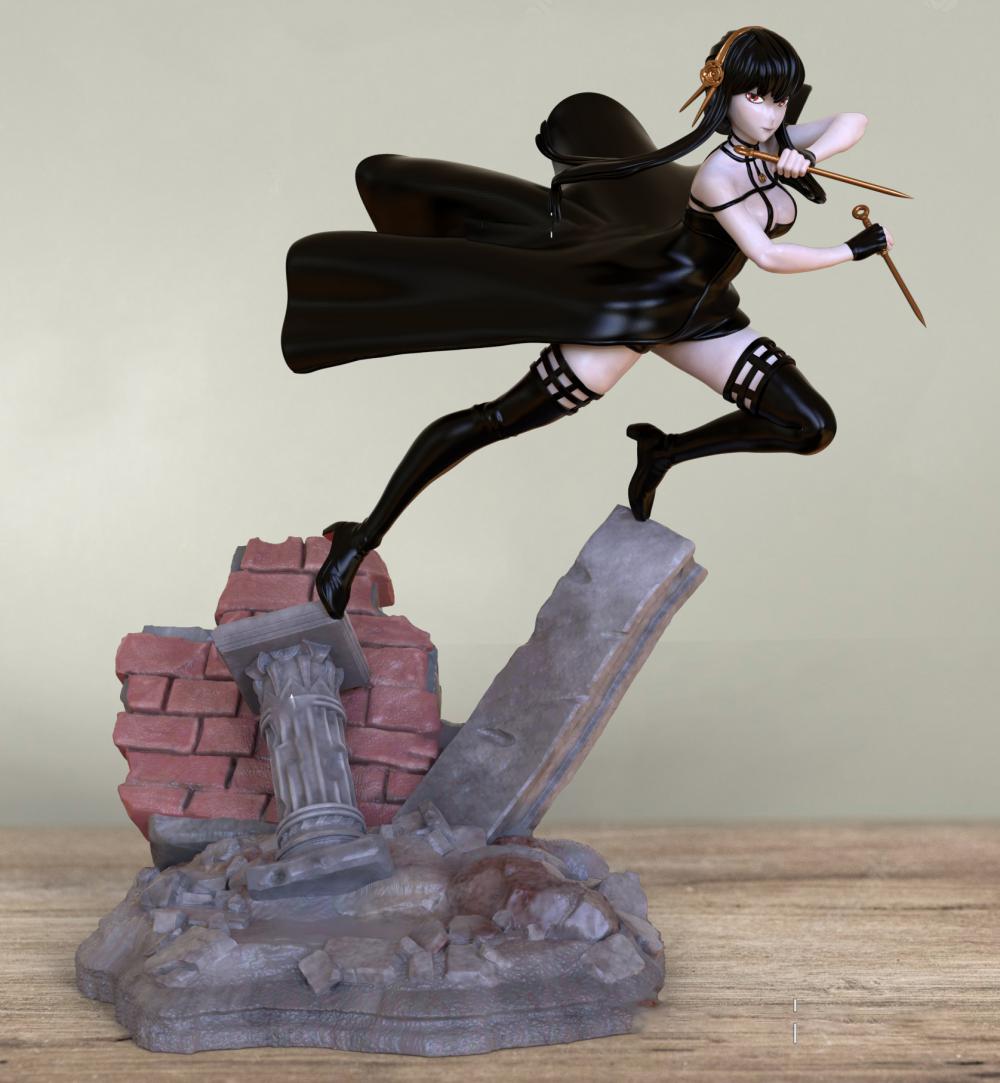 約爾太太和阿尼亞3D打印模型