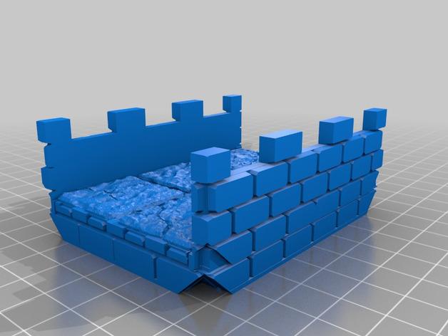 中世紀(jì)城堡教堂帶人物場(chǎng)景3D打印模型