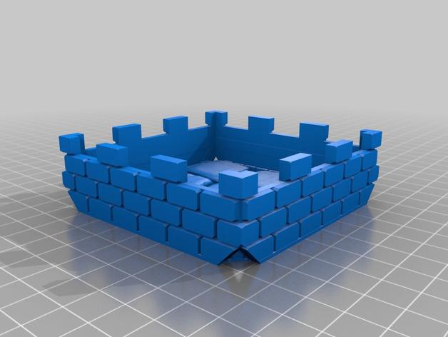 中世紀(jì)城堡教堂帶人物場(chǎng)景3D打印模型