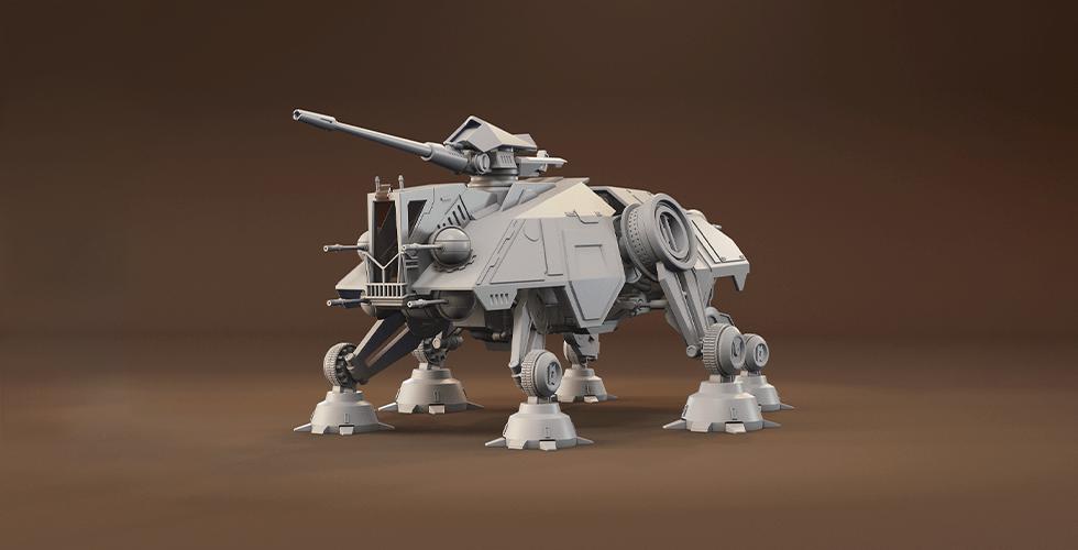 戰(zhàn)術強擊步行機AT-TE 3D打印模型