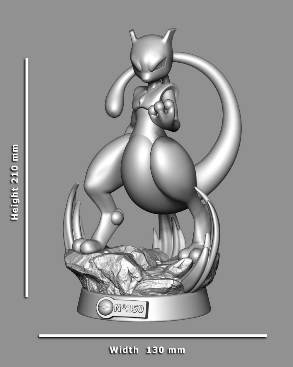 超夢 寶可夢3D打印模型