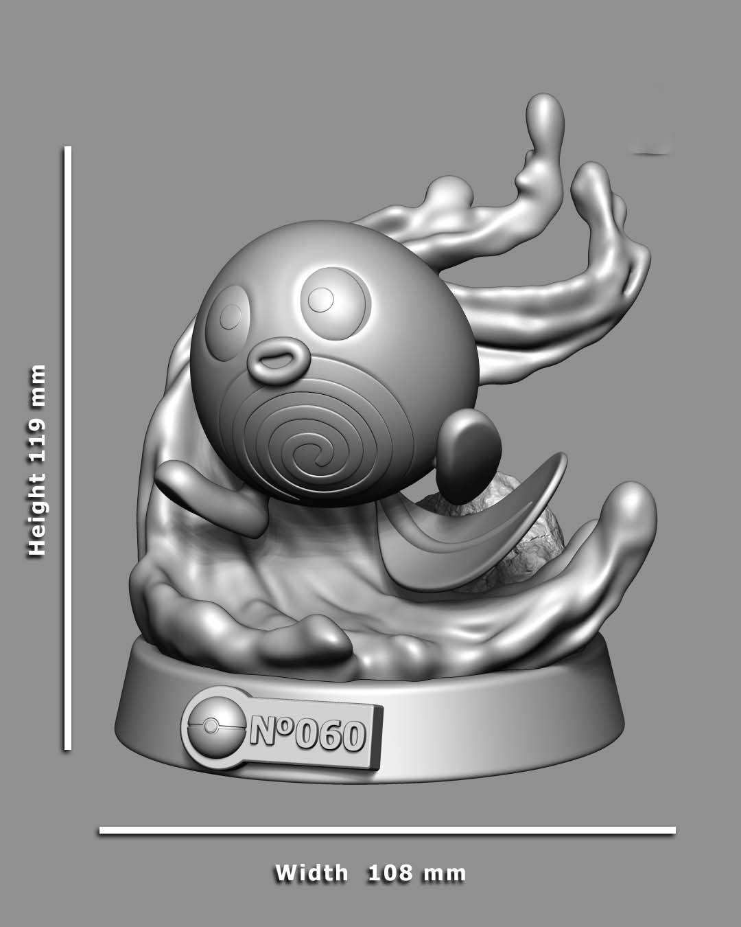 蚊香蝌蚪 寶可夢(mèng)3D打印模型