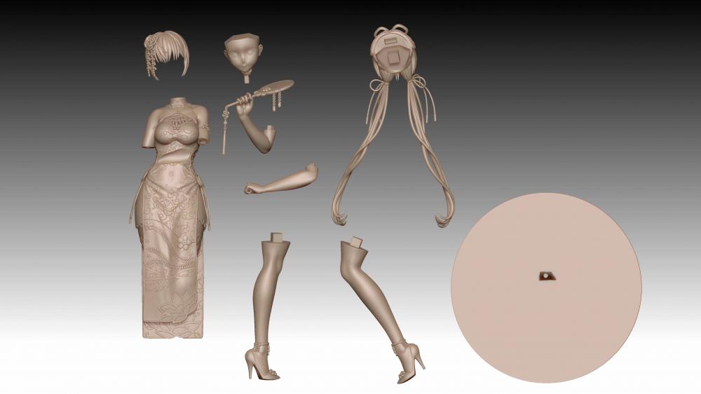 洛天依3D打印模型