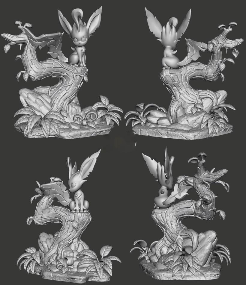 葉伊布3D打印模型