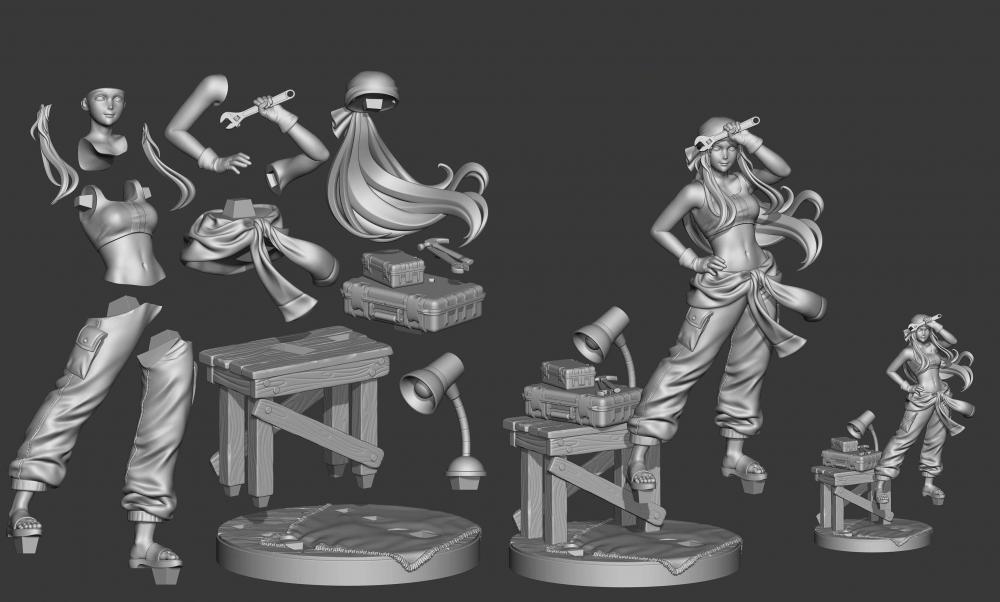 溫莉·洛克貝爾 萌娘3D打印模型