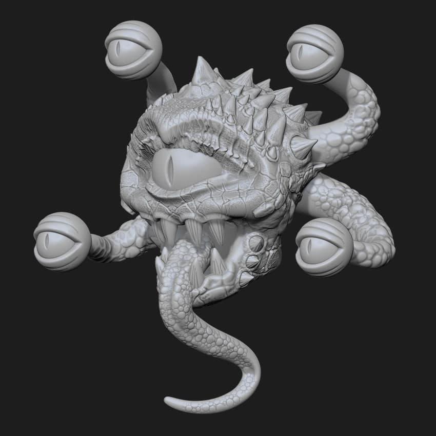 微縮模型 多眼怪3D打印模型