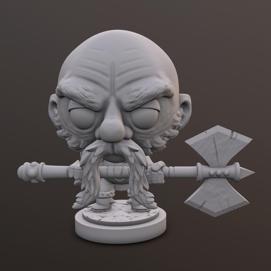 微縮模型 矮人戰(zhàn)士23D打印模型