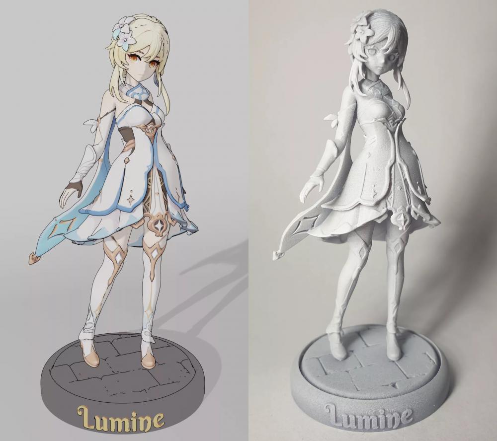 原神 旅行者熒3D打印模型