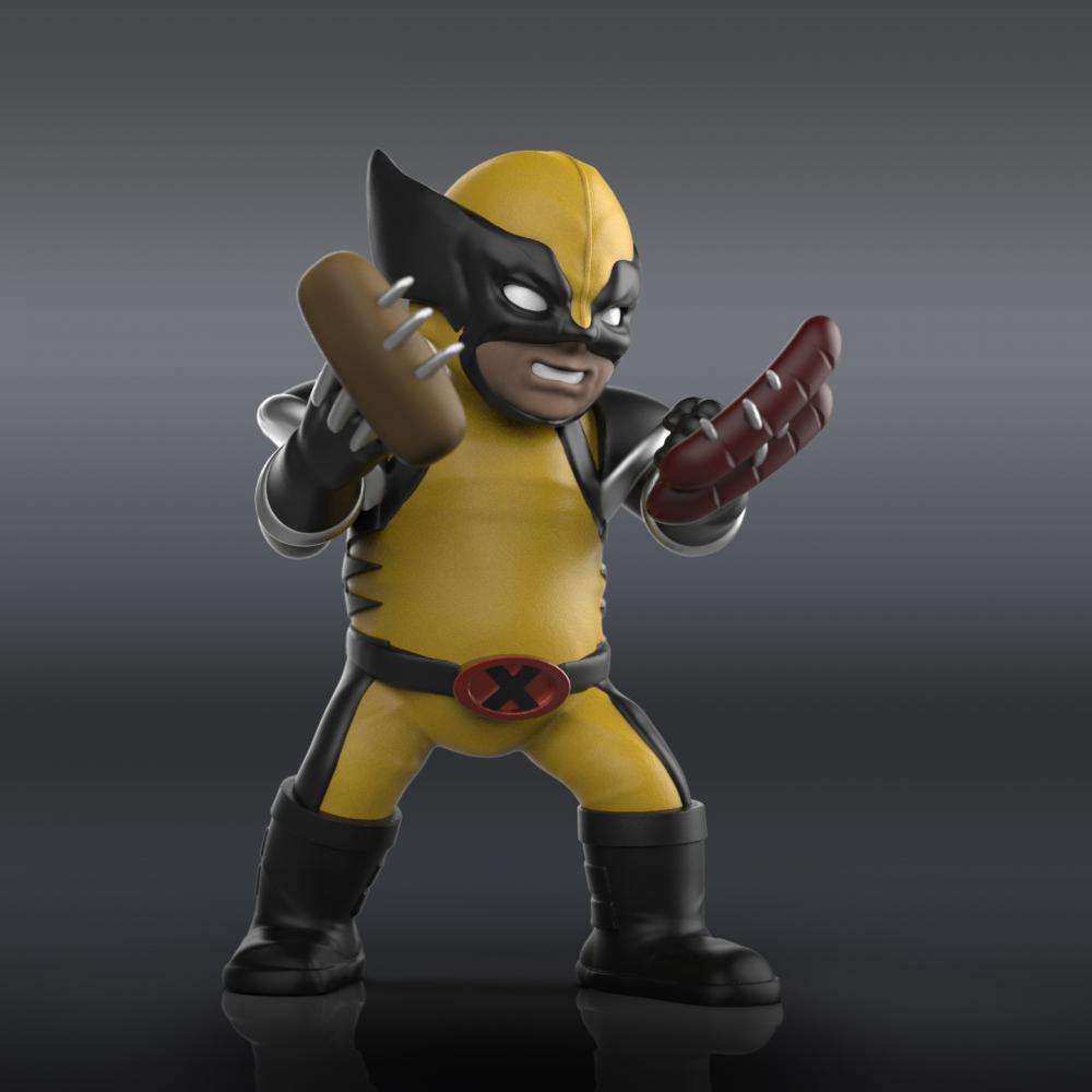 金剛狼 動漫Q版3D打印模型