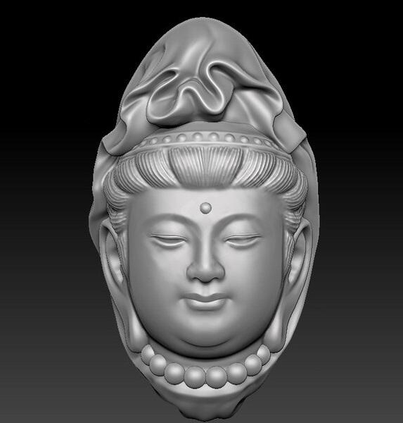 觀音頭雕3D打印模型