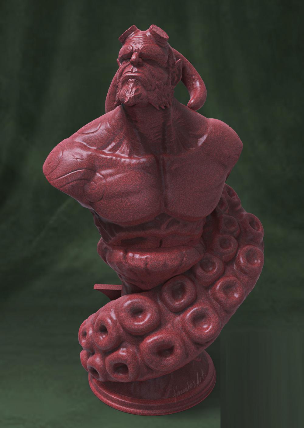 地獄男爵 Hellboy 胸像3D打印模型