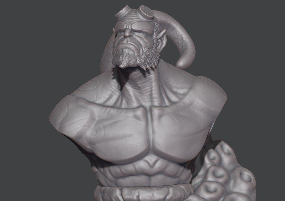 地獄男爵 Hellboy 胸像3D打印模型