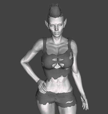 女精靈3D打印模型