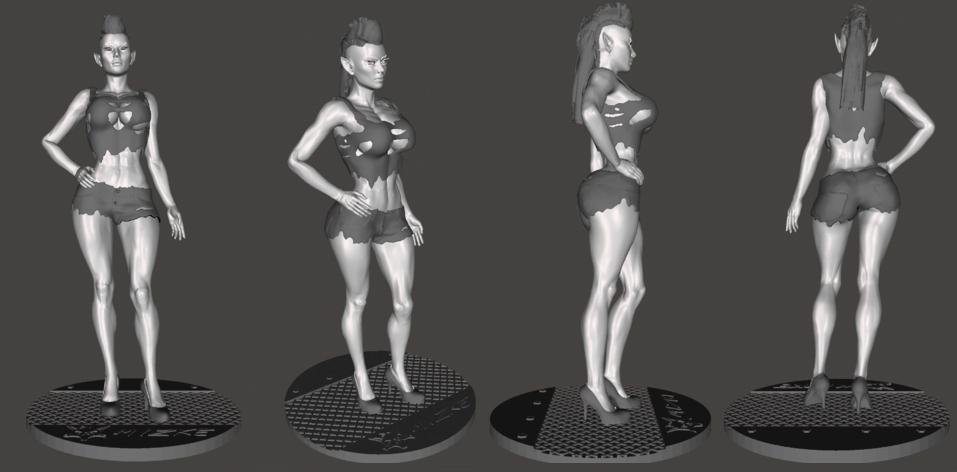 女精靈3D打印模型