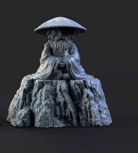 黃金圣斗士天秤座 老年童虎坐3D打印模型