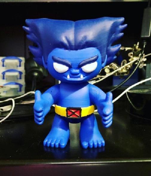 X戰(zhàn)警 野獸獅子 Q版3D打印模型