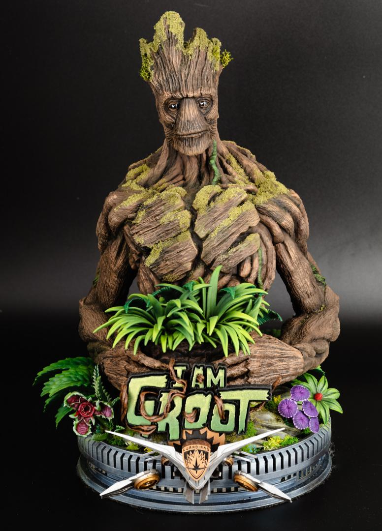 漫威 銀河護衛(wèi)隊 格魯特 半身像3D打印模型
