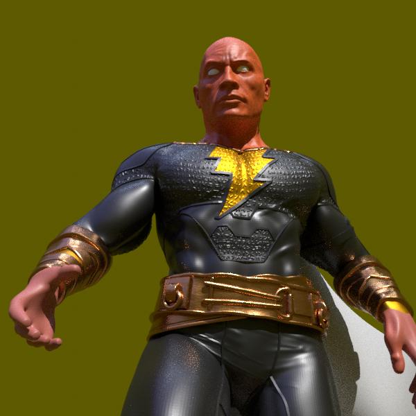 黑亞當 道恩·強森3D打印模型