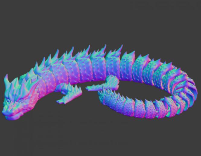 盤(pán)龍3D打印模型