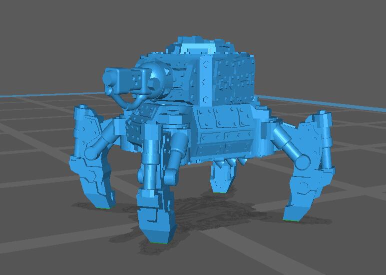 自走型炮塔裝甲機器人3D打印模型