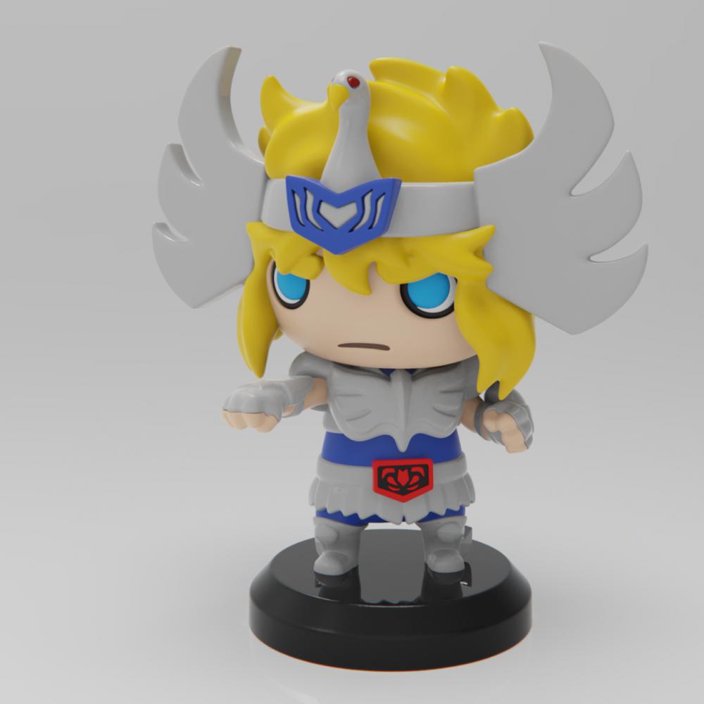 青銅圣斗士 冰河 Q版大頭3D打印模型