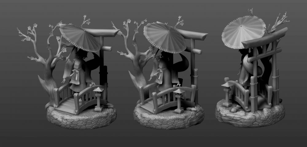 賢惠幼妻仙狐小姐3D打印模型