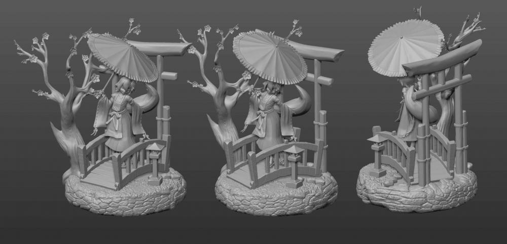 賢惠幼妻仙狐小姐3D打印模型