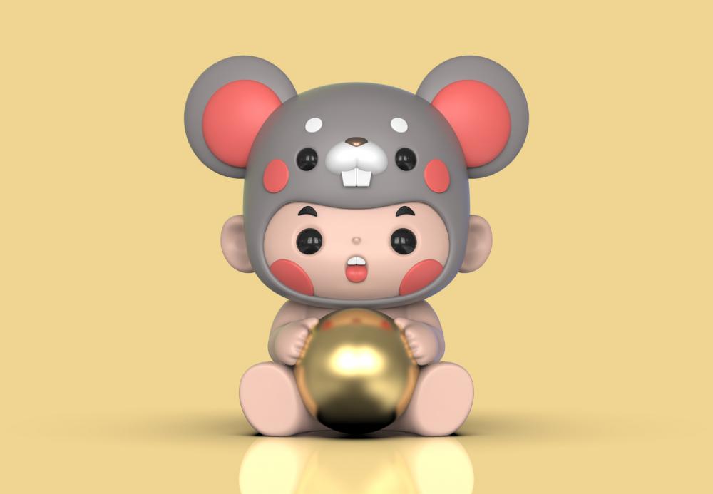 十二生肖寶寶全套3D打印模型