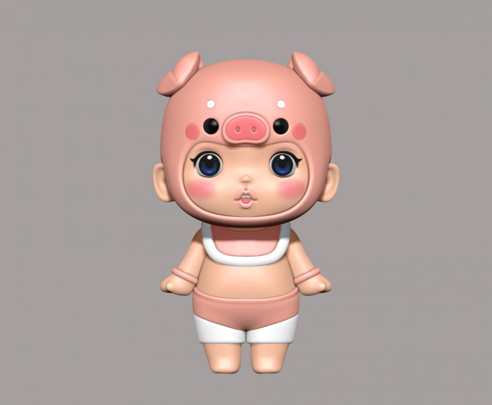 新12生肖娃娃3D打印模型