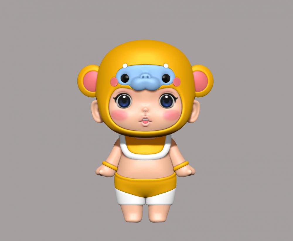 新12生肖娃娃3D打印模型