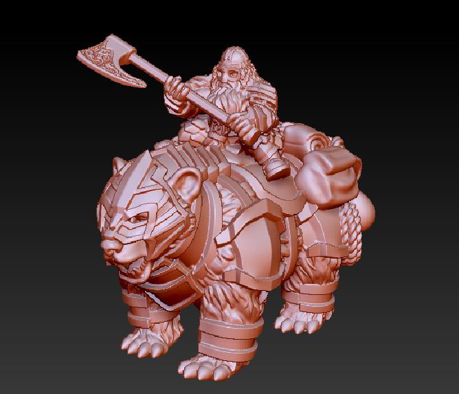 騎士和怪獸3D打印模型