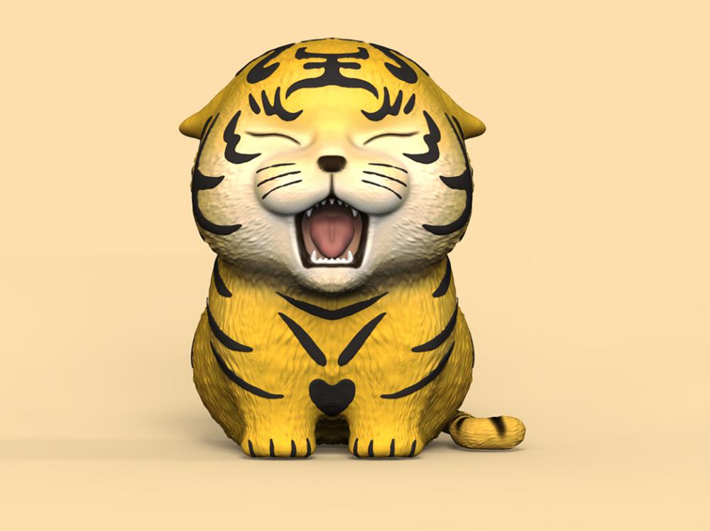 小老虎擺件3D打印模型