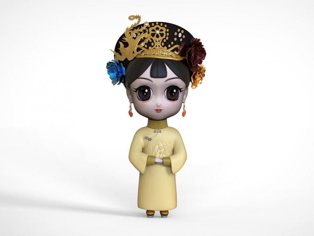 手辦-清宮娘娘3D打印模型