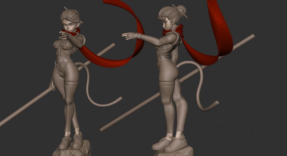 美猴王 萌娘形態(tài)3D打印模型