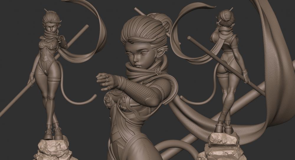 美猴王 萌娘形態(tài)3D打印模型