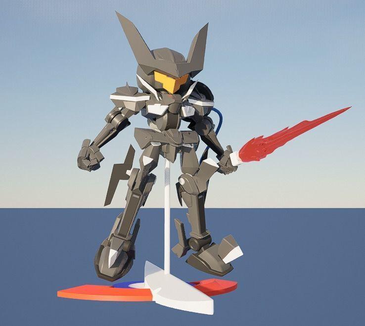 SD 高達(dá)00 GN弗拉格3D打印模型