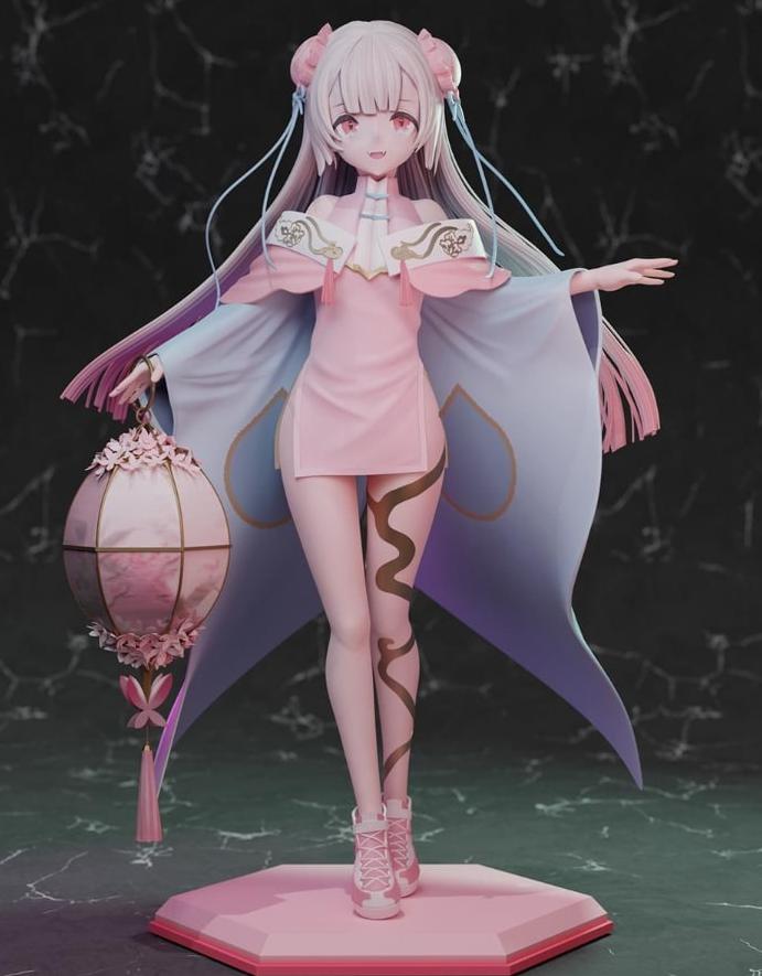 中國(guó)旗袍小姐姐3D打印模型