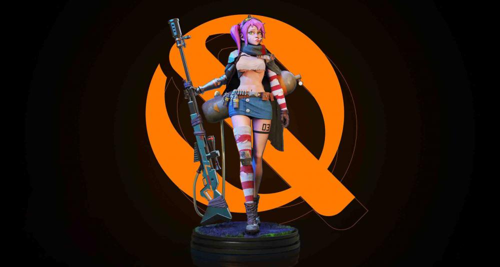 戰(zhàn)爭(zhēng)女孩3D打印模型