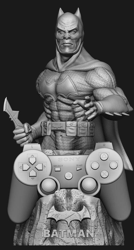 蝙蝠俠游戲手柄3D打印模型