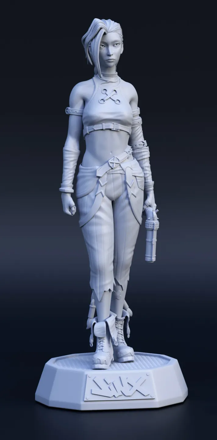 英雄聯(lián)盟金克斯3D打印模型